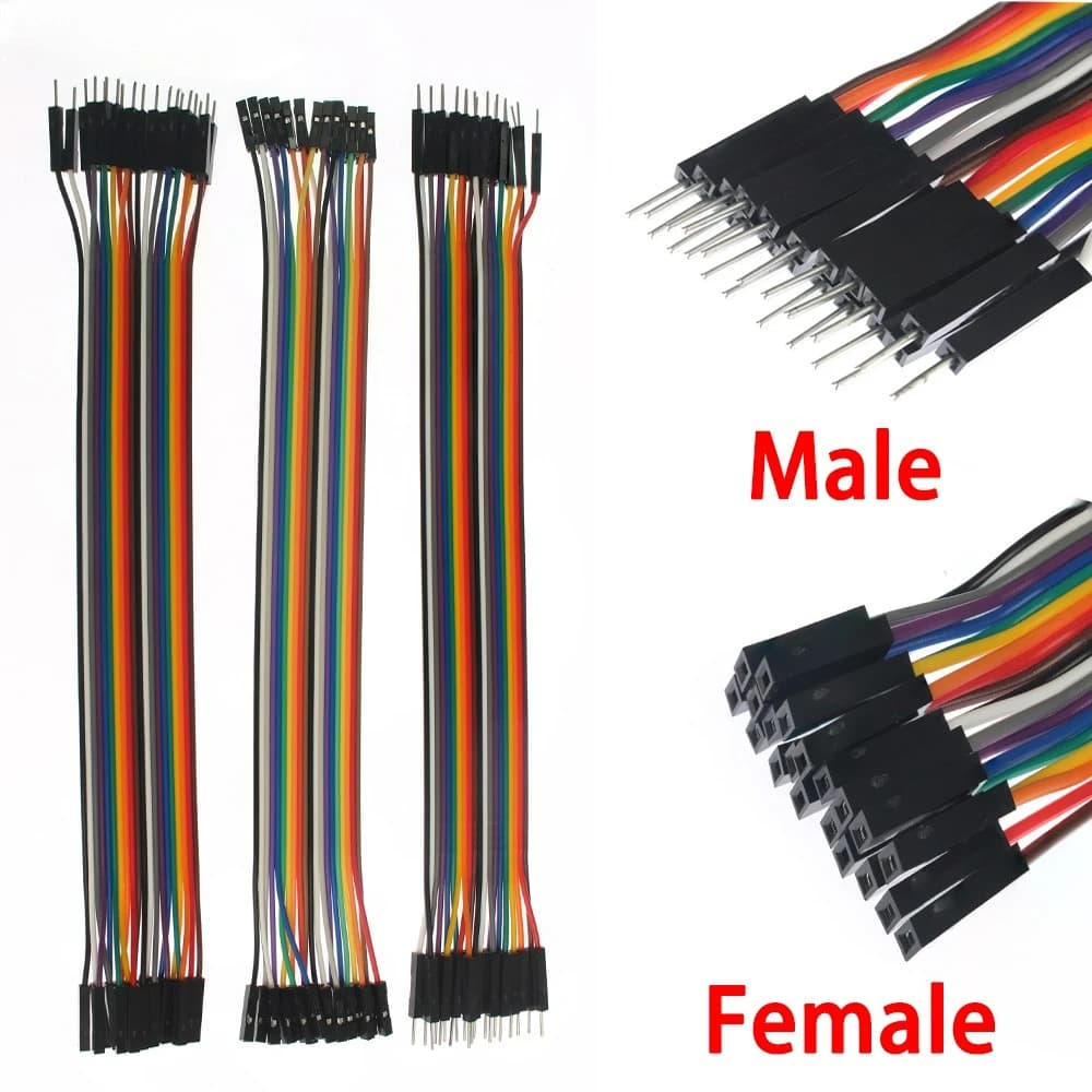 Kit di Cavi Jumper Dupont 20 Pin 10cm-30cm Maschio-Maschio / Femmina-Femmina / Maschio-Femmina per Arduino Raspberry Pi DIY