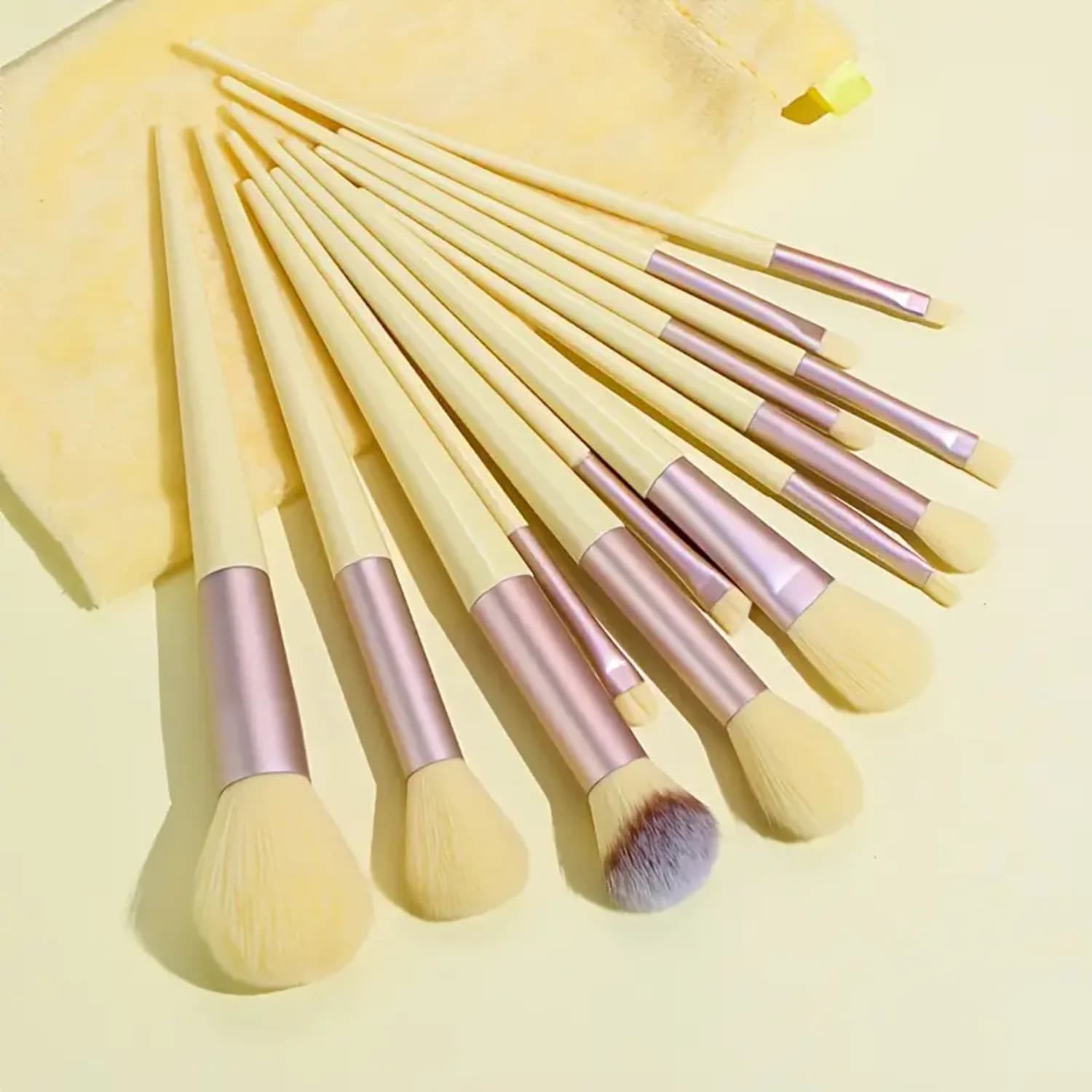 Set di pennelli per trucco da 13 pezzi e custodia, accessori cosmetici professionali per fondotinta in polvere, ombretto, correttore per sopracciglia