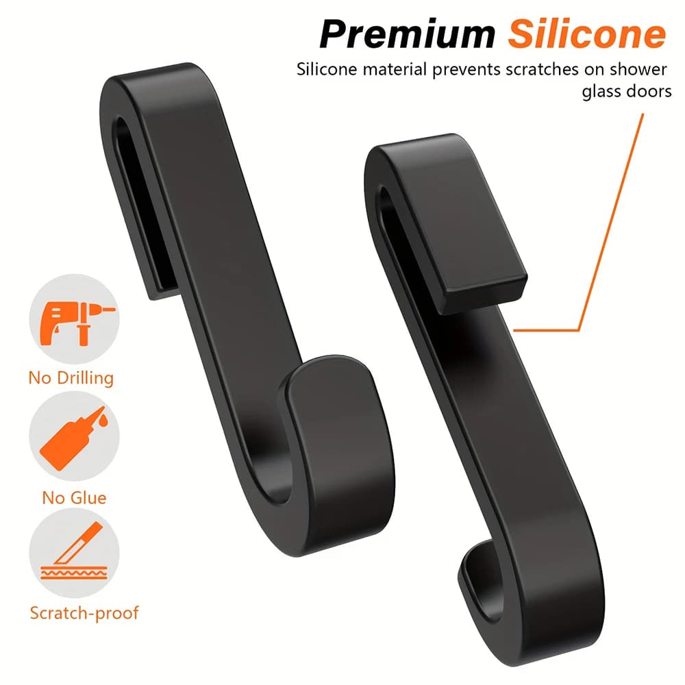 Gancio appendiabiti 3D in silicone per porta doccia, porta asciugamani, appendiabiti per vestiti, asciugamani, accappatoi, lavanderia, dormitorio, appartamento