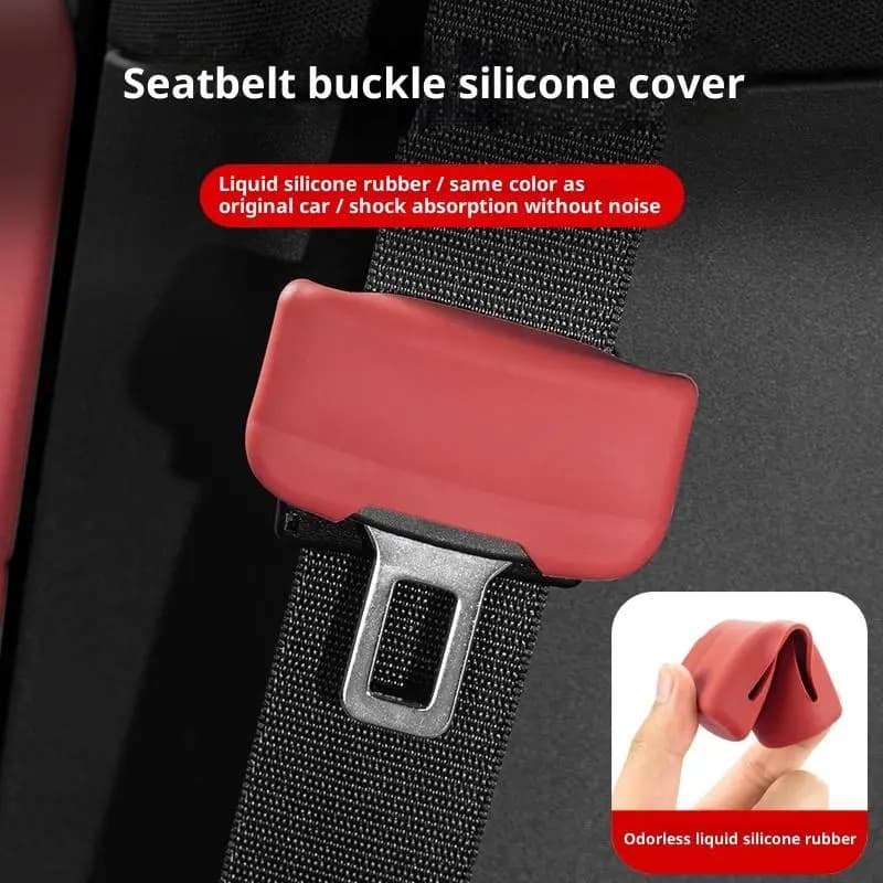 1/2 pezzi coperture per fibbia per cintura di sicurezza per auto, protezione antigraffio in silicone, accessori interni auto