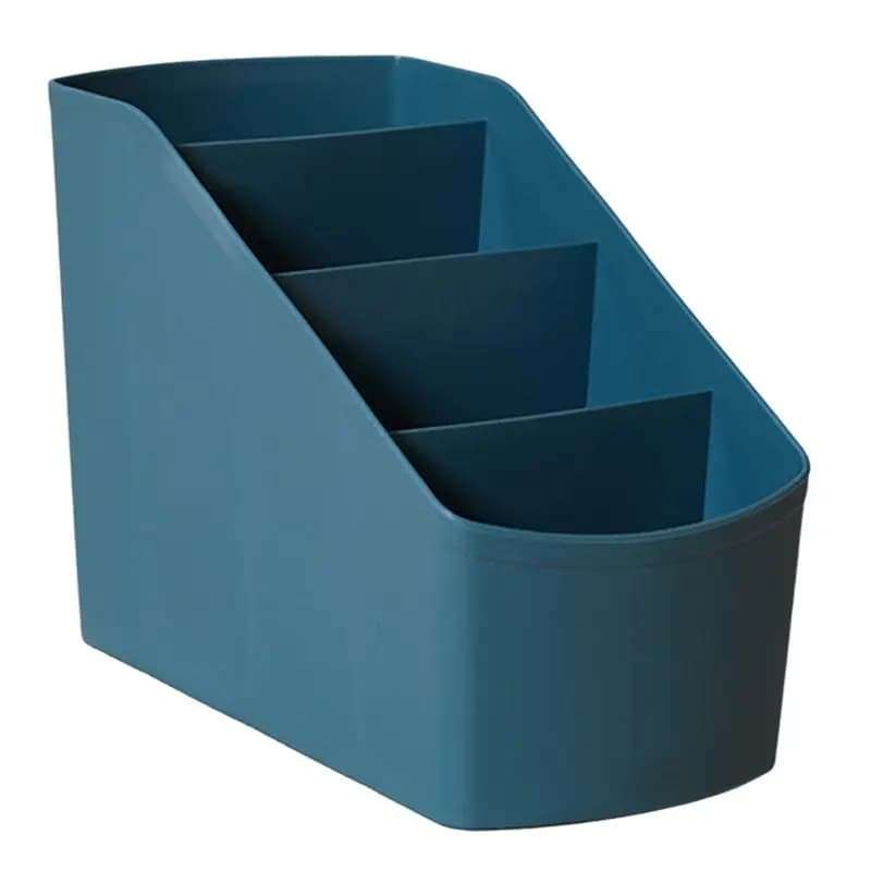 【NOW SAVE】Organizzatore da scrivania con 4 scomparti in plastica multifunzionale per penna, matita, supporto per telecomando, organizer stazionario