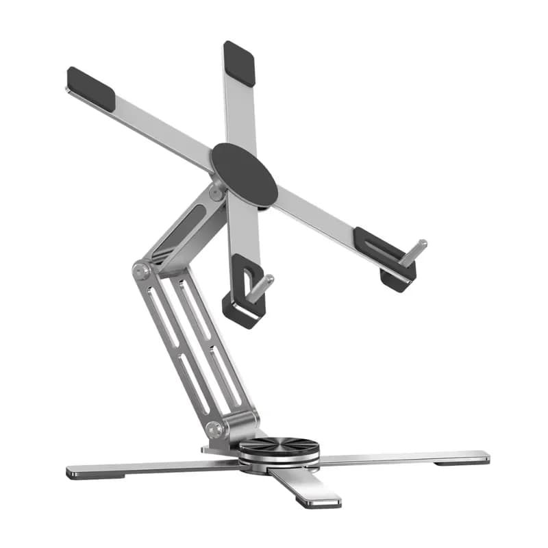 Adjustable Laptop Stand 360 Degree Rotating Foldable Steel Notebook Holder Ergonomic Desk Riser for MacBook Air Pro Tablet PC
