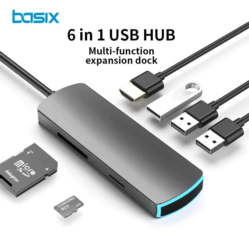 HUB USB C da tipo C a stazione dock USB 3.0 compatibile HDMI USB Chub 4K per MacBook Pro Air M1 Air M2 iPhone 15 Pro/Pro Max, XPS