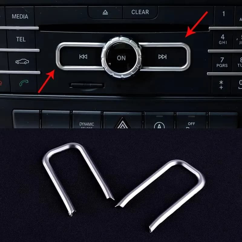 Cornice Decorativa per Pannello Pulsanti CD del Controllo Centrale dell'Auto per Mercedes Benz Classe A B CLA GLA W176 W246 C117 W117