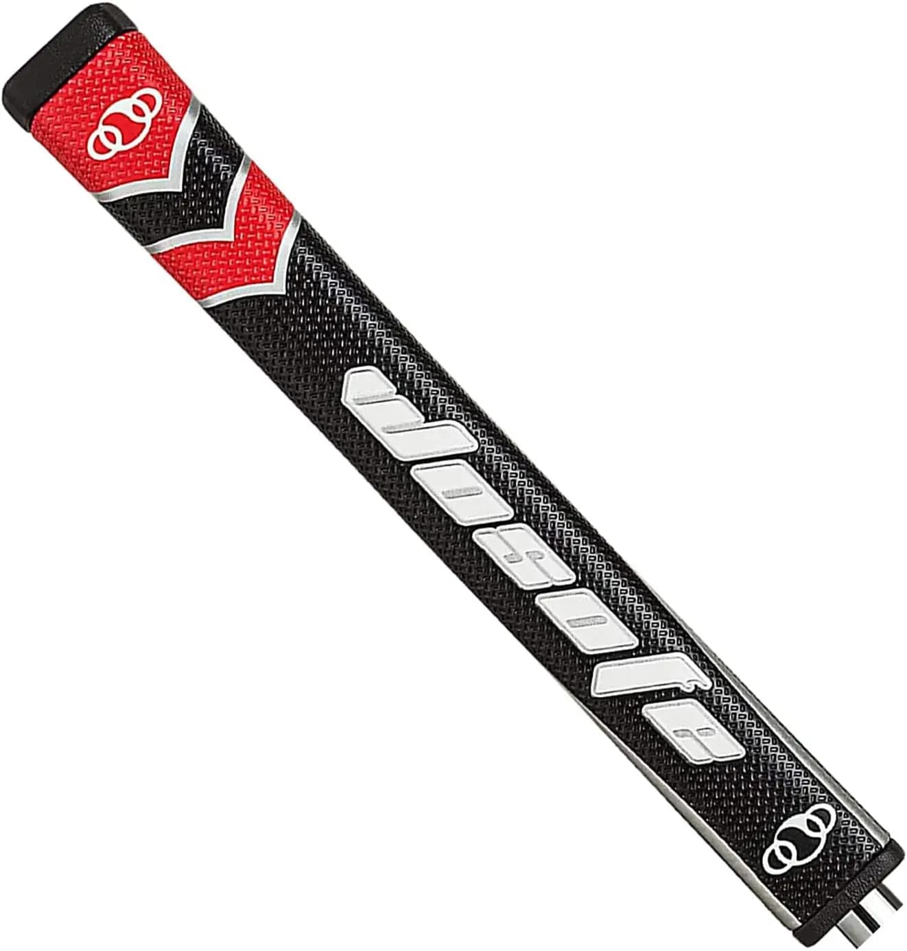 Impugnatura per Putter da Golf Midsize per Uomo, 45g 2.0, Adatta alla Maggior Parte delle Mazze in Ferro, Forma a Pistola, Superficie Leggera e Adesiva, Motivo Delicato, Poliuretano Morbido