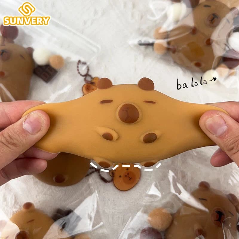 Giocattolo Squishy a Forma di Capibara per Bambini, Orso Marrone a Lenta Risposta, Giocattoli Sensoriali Antistress per Bambini e Adulti, Regalo Antistress