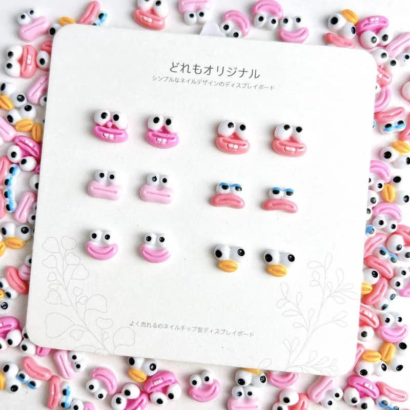 Mini Funny Ugly Lips Resin Charms Cute Sausage Mouth Nail Art Decor DIY Phone Case Hair Tie Jewelry Making Kit Slime Fillers