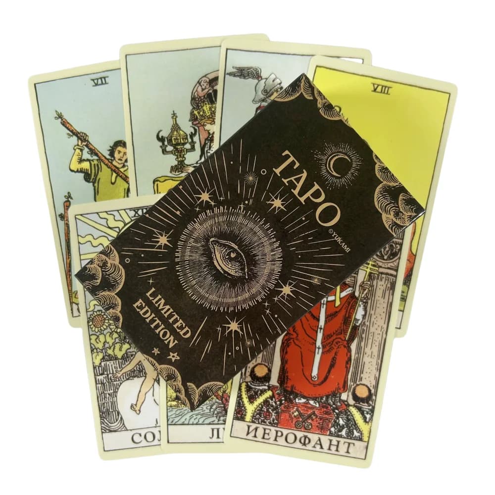 TAPO Rider russo delle carte dei tarocchi in edizione limitata Un mazzo da 78 Oracle Visions Divination Edition Borad Giochi con guida