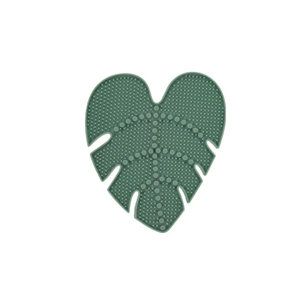 Leaf Shape Makeup Brush Cleaner, Anti-slip, Easy to Clean, Cosmetic Cleaning Fans in Silicone with suction cup