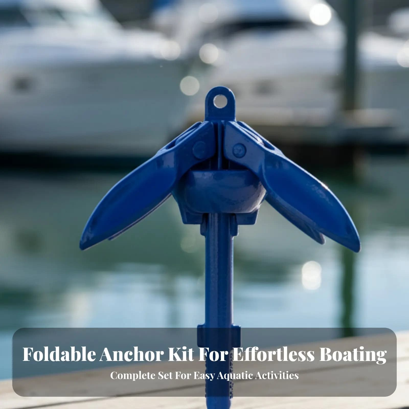 Piccola Ancora Pieghevole per Barche, Design Richiudibile, Accessorio Nautico, Facile da Riporre, Attrezzatura Robusta per Kayak