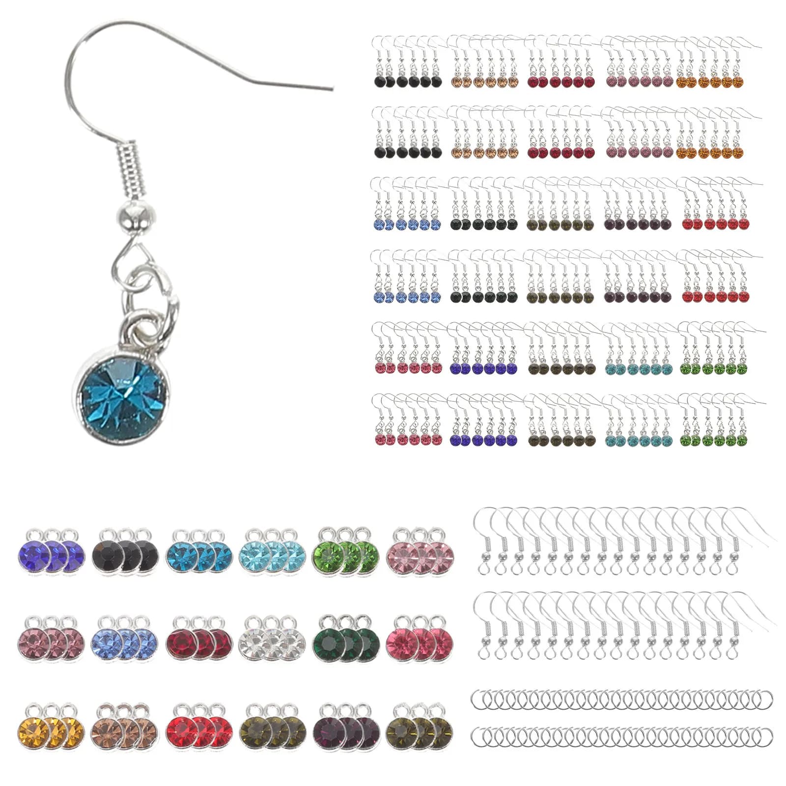 1Set Alloy DIY Jewelry Charms Kit for Necklaces Bracelets Earrings Pendants Making Christmas Birthday Festival Craft Supplies