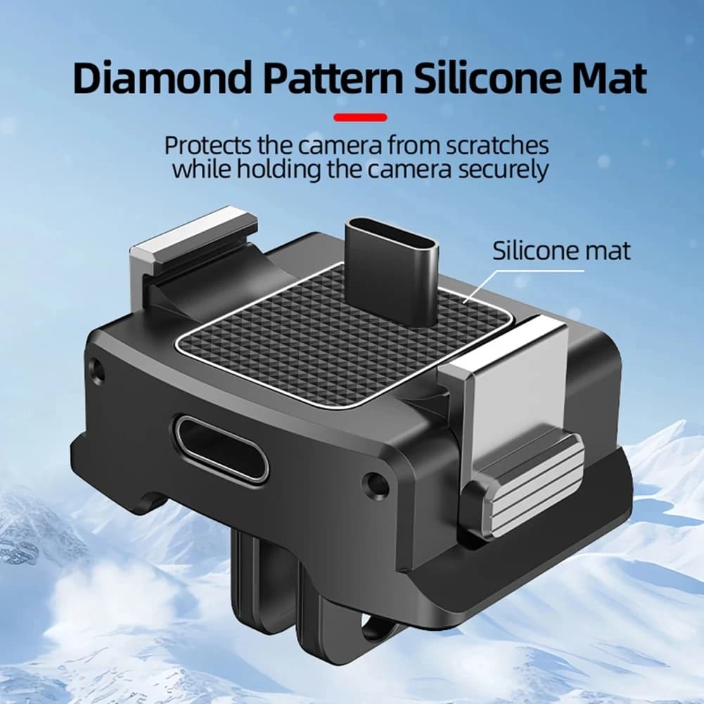 For DJI Osmo Pocket 3 Quick release expansion adapter 1/4 Arca screw charging support for DJI Osmo Pocket3 Action Camera