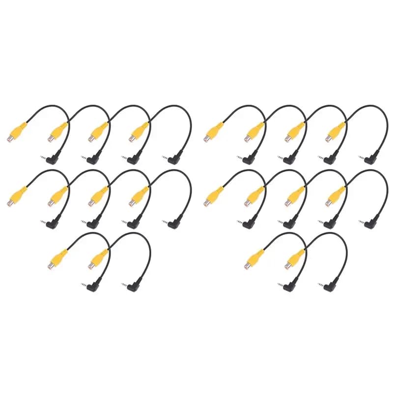 20PC AV In Video Cable Adapter 2.5Mm AV Jack Male Plug To RCA Female Adapter Cable For Rear Camera Converter Cable