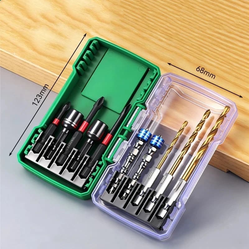 10Pcs Magnetic Impact Drill Bit Set Hex Shank Screwdriver Bits Twist Drill Socket Adapter Power Tools Kit for Electric Driver
