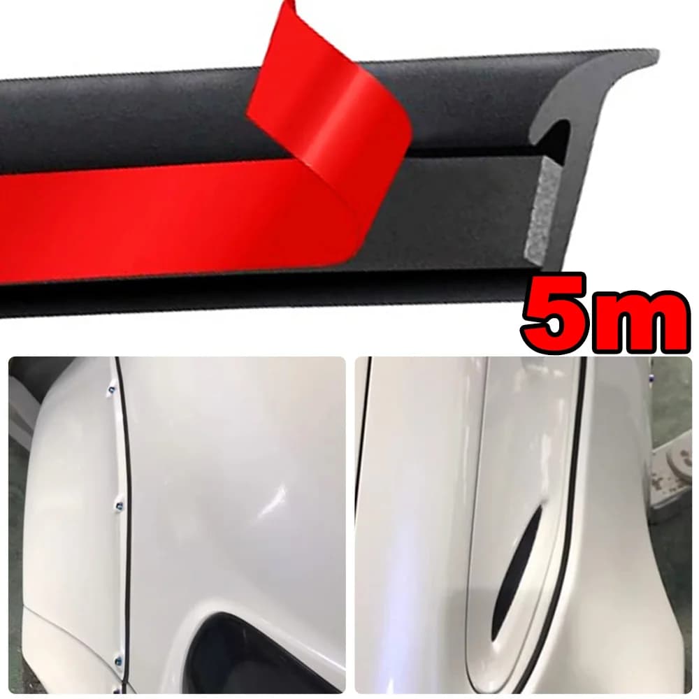 Guarnizione in gomma per auto da 2-5m, per paraurti anteriore e posteriore, sottoporta, guarnizione per finestrini, strisce sigillanti per bordi e finiture