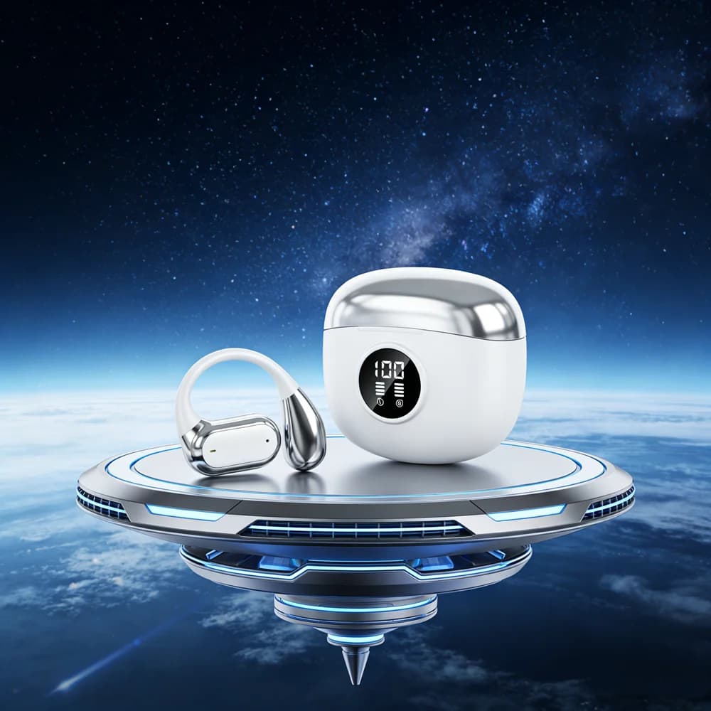 Original TWS sports headphones with clips, comfortable and fashionable earphones, with deep bass, suitable for smartphones.