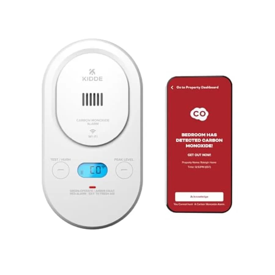 Rilevatore Intelligente di Monossido di Carbonio da Presa con Batteria AA di Riserva, Notifiche in Tempo Reale, Wi-Fi 2.4 GHz, Spina Orientabile, 85 dB