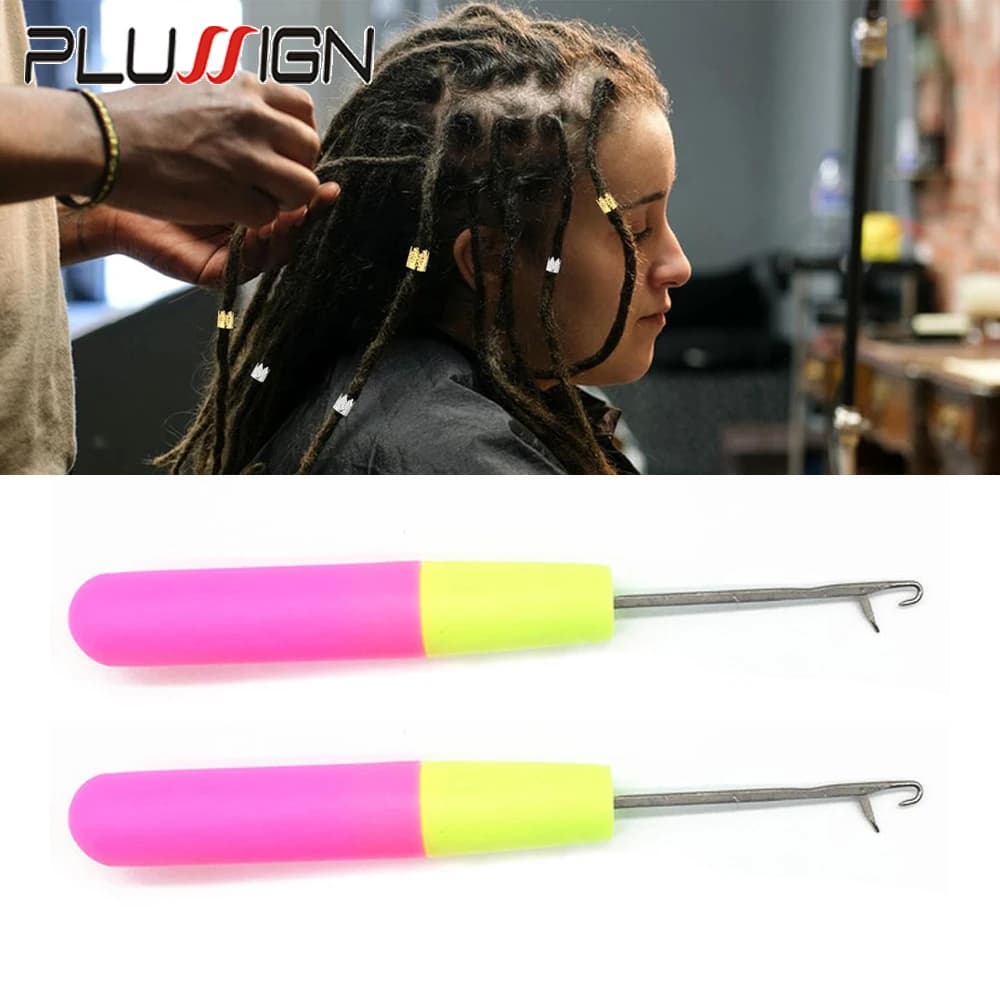 Plussign Uncinetto in plastica per realizzare parrucche Uncinetto Ago per Dreadlock Tessitura dei capelli Treccia a maglia 1 pz Ago di chiusura Uncinetto