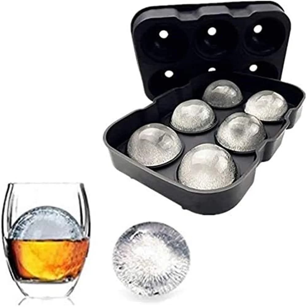 Silicone Ice Ball Maker Grande 3D Grande Sfera Rotonda Palline Alte Forma di Ghiaccio Cubo Stampo Vassoio per Congelatore Whisky Cocktail Bar Strumenti