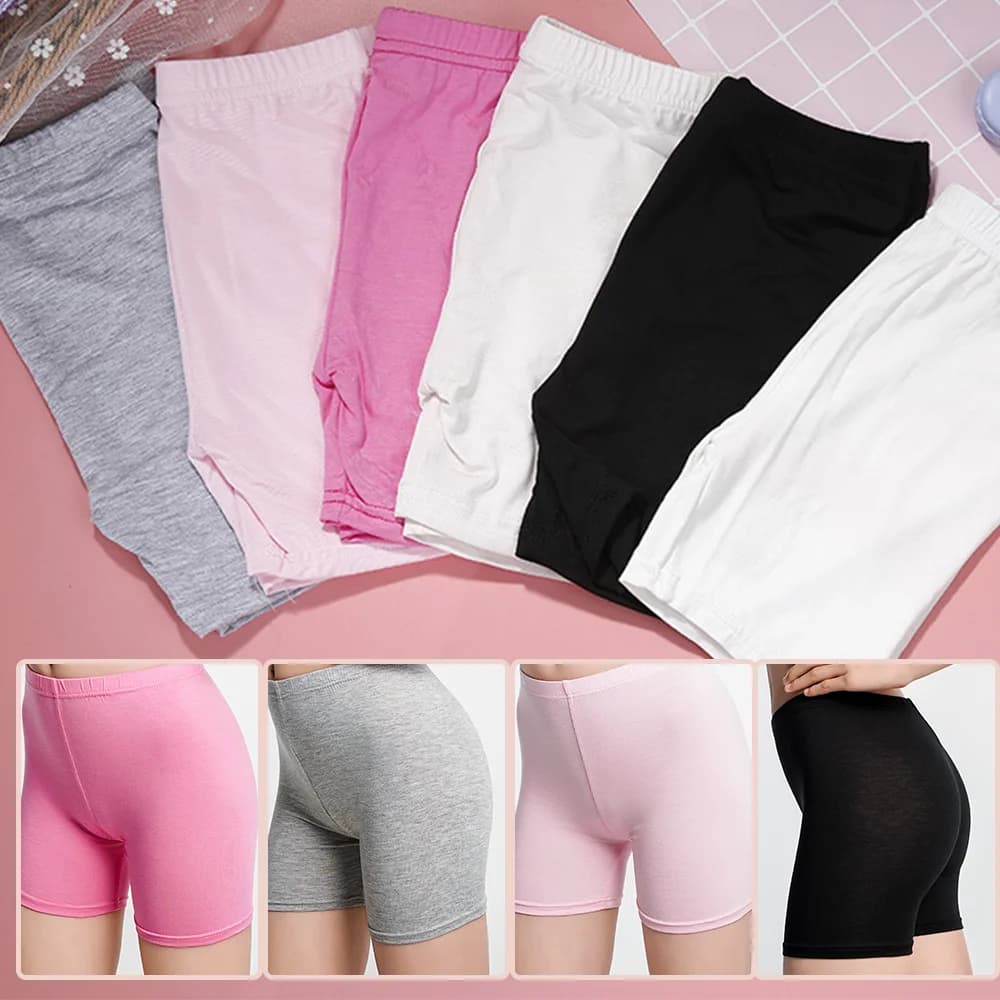 4 pezzi pantaloni corti di sicurezza per ragazze leggings da danza modale color caramella biancheria intima per bambini bambini pantaloncini estivi carini mutande 3-12 anni