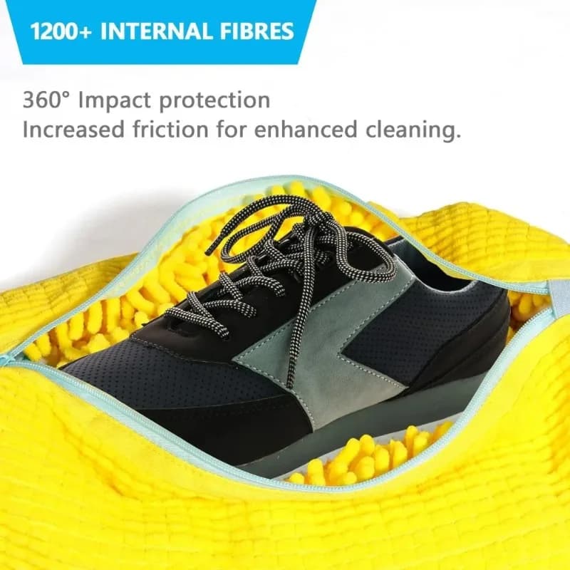 Durable Shoe Washing Machine Bag with Zipper for Sneakers And Casual Shoes Yellow/Blue Laundry Wash Bag for All Shoe Types