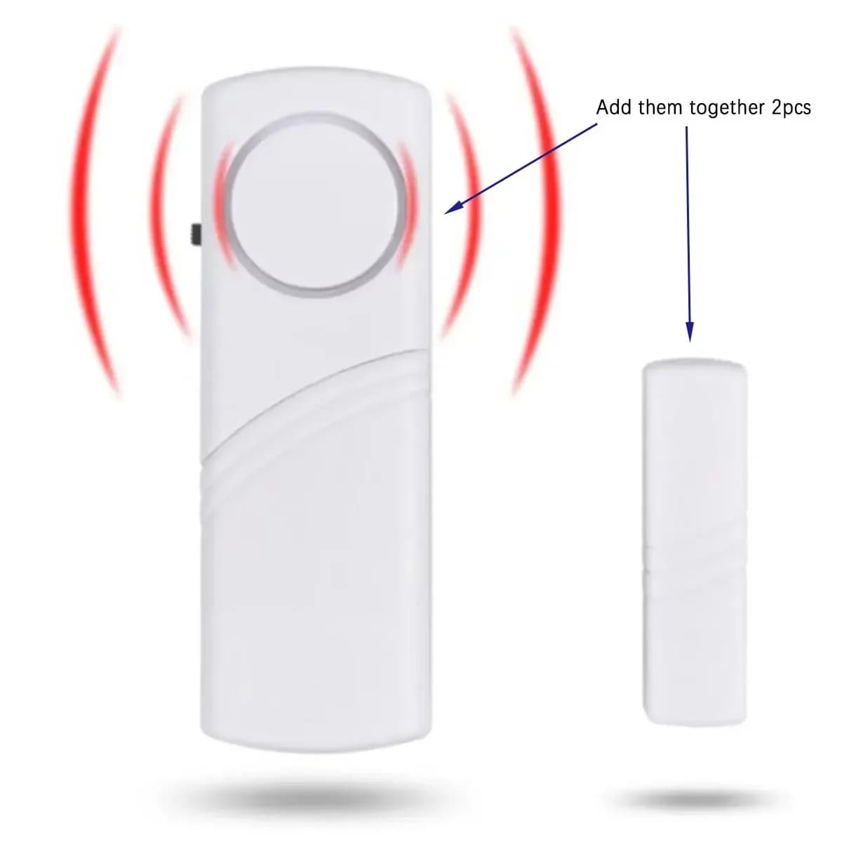 2 rilevatori di allarme con sensore magnetico per porte e finestre wireless, sistema di allarme di sicurezza domestica
