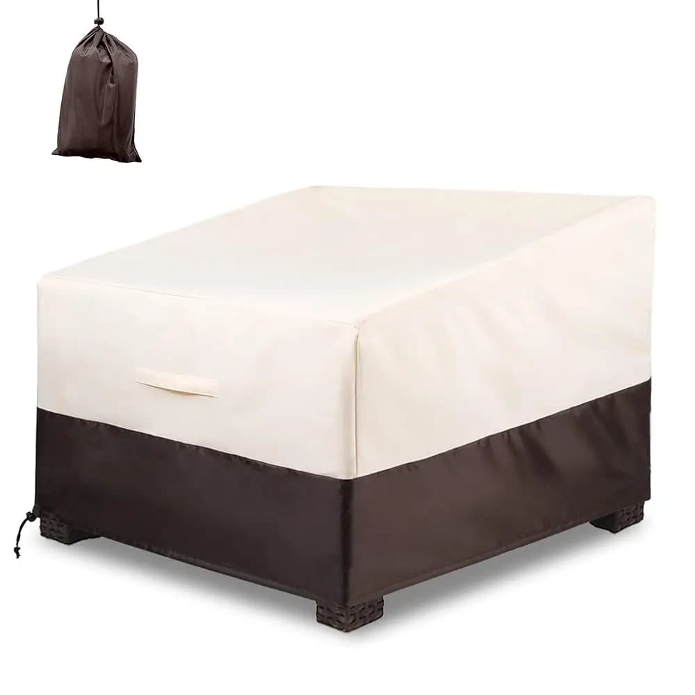 Coperture per sedie da patio, coperture per sedute profonde da esterno, coperture per mobili da giardino resistenti e impermeabili (1 pezzo - Grande, Be