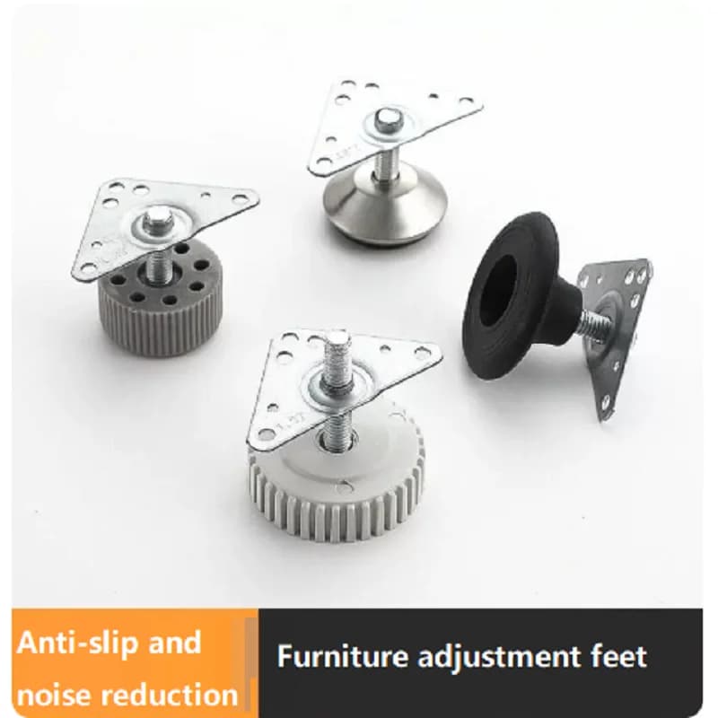 Adjustable Furniture Leveling Feet Screw On Table Sofa Cabinet TV Stand Support Foot Pads Anti‑Slip Height Adjuster Leg Risers