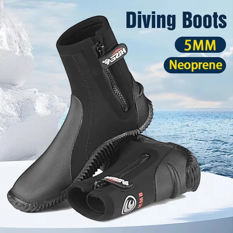 5 mm neoprene dive boots High elasticity mutant boots Side hinge Snorkeling diving shoes Boots Water sports accessories