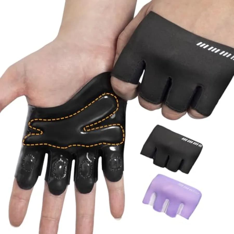 Weight Lifting Workout Gloves Men Women, Breathable Barehand Gym Gloves for Weightlifting Rowing Exercise Training Fitness Cros