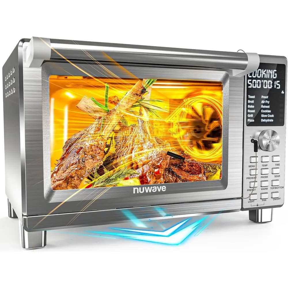 Forno Tostapane e Friggitrice ad Aria XL Avanzato con Grill, 2025 Ultra Convection, Cottura più Croccante e Uniforme, 142 Impostazioni Automatiche, 50-500 ° F, Sma