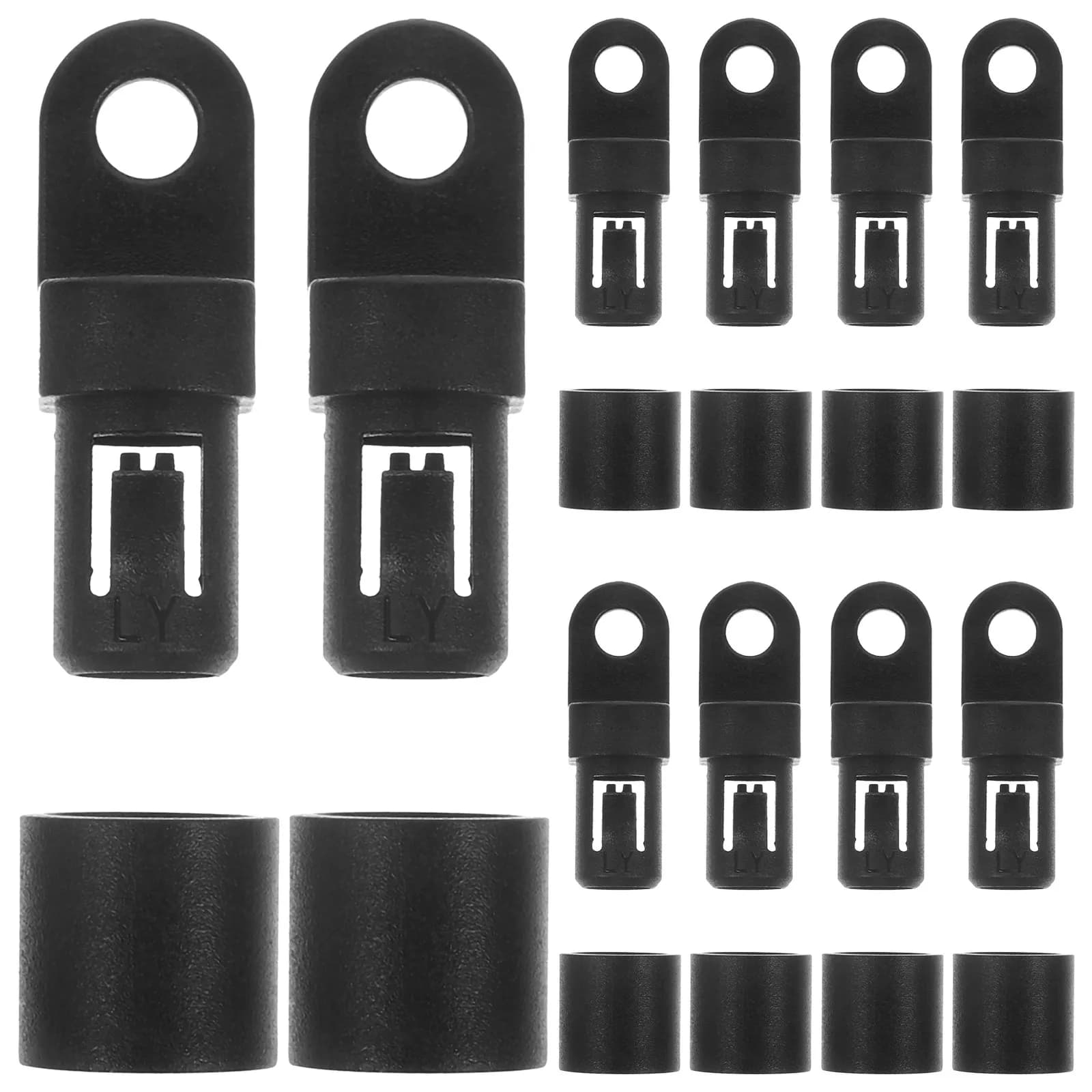 10 Pezzi Ganci Terminali Elastici per Corde Marine, per Fissaggio di Kayak, Canoe e Barche, Accessori Impermeabili in Plastica per Pontili