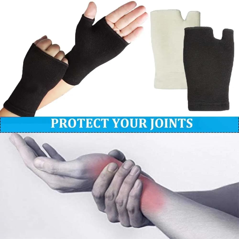 Student Ventilate Latex Arthritis Brace Support Wrist Supports Elastic Wrist Guard Gloves Fingerless Gloves Writting Mitten