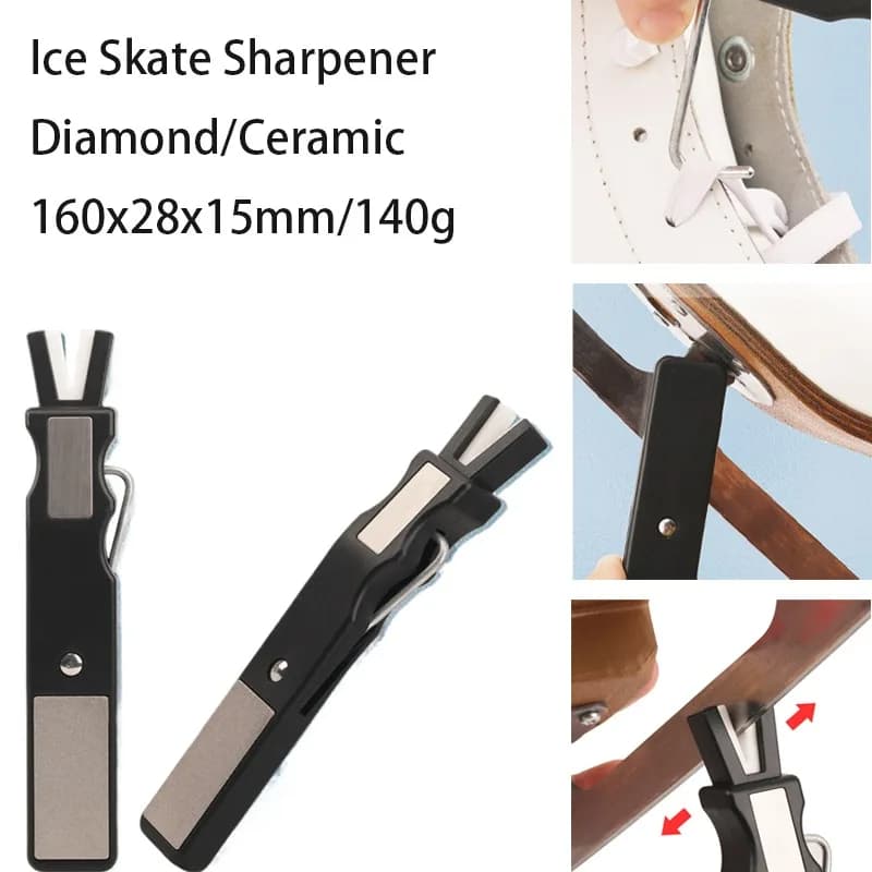 Affilatrice per pattini da ghiaccio DMD Affilatrice per smerigliatrice per pattini da hockey Strumento per lucidare pattini con lucidatore in ceramica e tenditore per pizzo