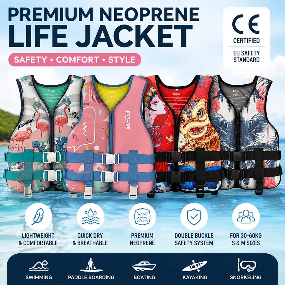 Gilet di salvataggio Pretty Life per adulti e bambini da 66-132 libbre, dispositivi di galleggiamento per sport acquatici per SUP, pesca, vela, surf, canottaggio, kayak