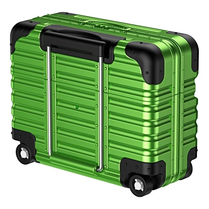 T23C Trendy Individual Suitcase For Airpods 4 Protective Luggage Case Drop-Proof Headphone Storage Integrated Phone Stand Green