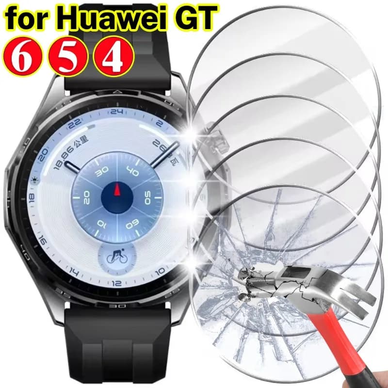 Pellicole Protettive in Vetro Temperato HD Trasparenti Anti-graffio Antiurto per Smartwatch Huawei Watch GT 6 Pro 5 4 41MM 46MM