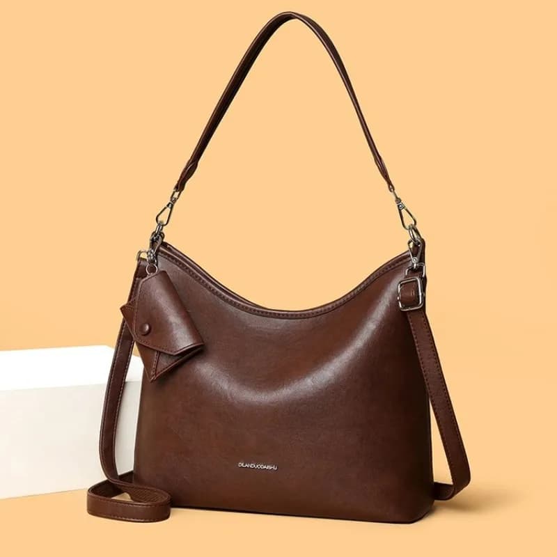 Diaper Bag Minimalist High-End Unique Leisure Business Leather Crossbody Handbag Women Elegant Classic Vintage Retro