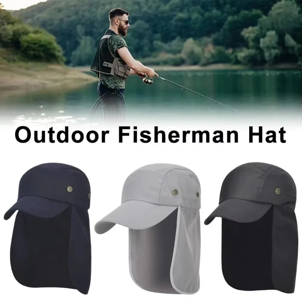 Casual Peaked Cap For Travel Summer Anti-UV Sun Hat With With Neck Protection Shawl Outdoor Mountaineering Fishing Baseball Cap