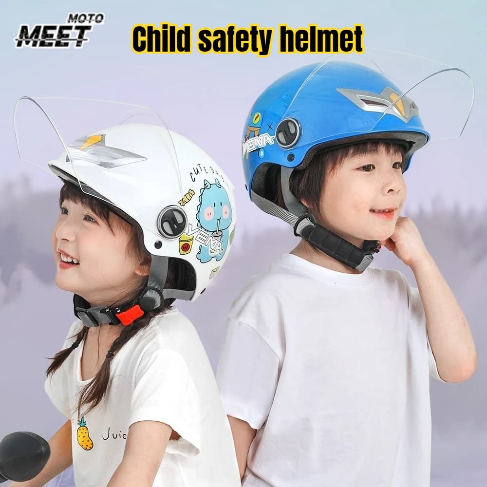 Motorcycle helmets for Children with Cartons, Carini, 4 Seasons, Openables, for Electric Cars and Bikes, Capacete De Motocicleta