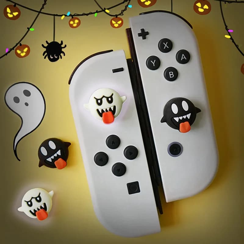Impugnature in Silicone ghost Thumb Stick per Nintendo Switch OLED Thumb Grip Caps Switch Lite Joystick cover Caps cover protettiva