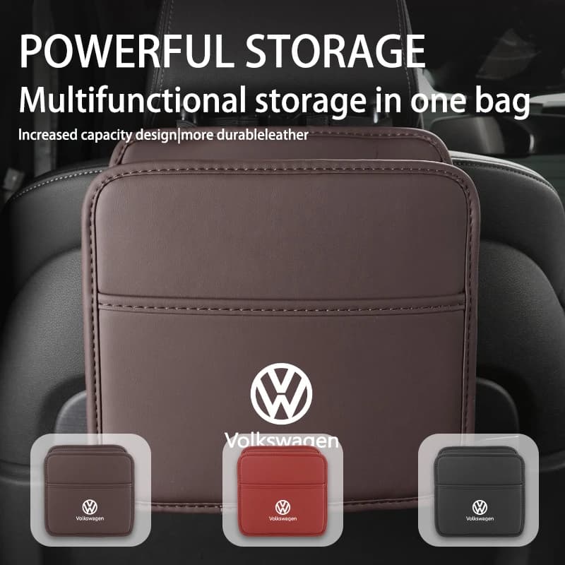 Car Sticker Car Sticker Portable Car Foldable Trash Can Hanging Stuff Storage Case For Volkswagen VW Scirocco Passat Polo B5 B6
