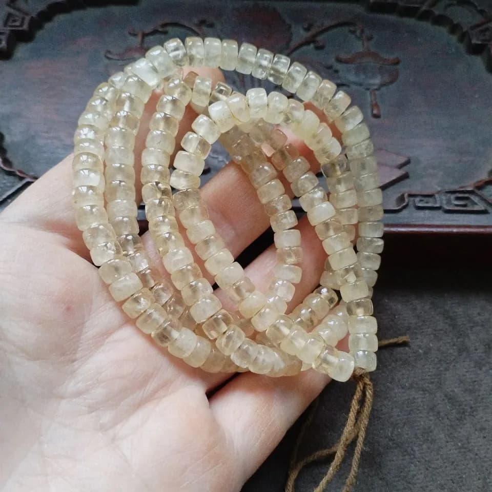 Vintage Natural Clear Crystal Abacus Wheel Spacer Beads Long Strand DIY Bracelet Necklace Making Accessories