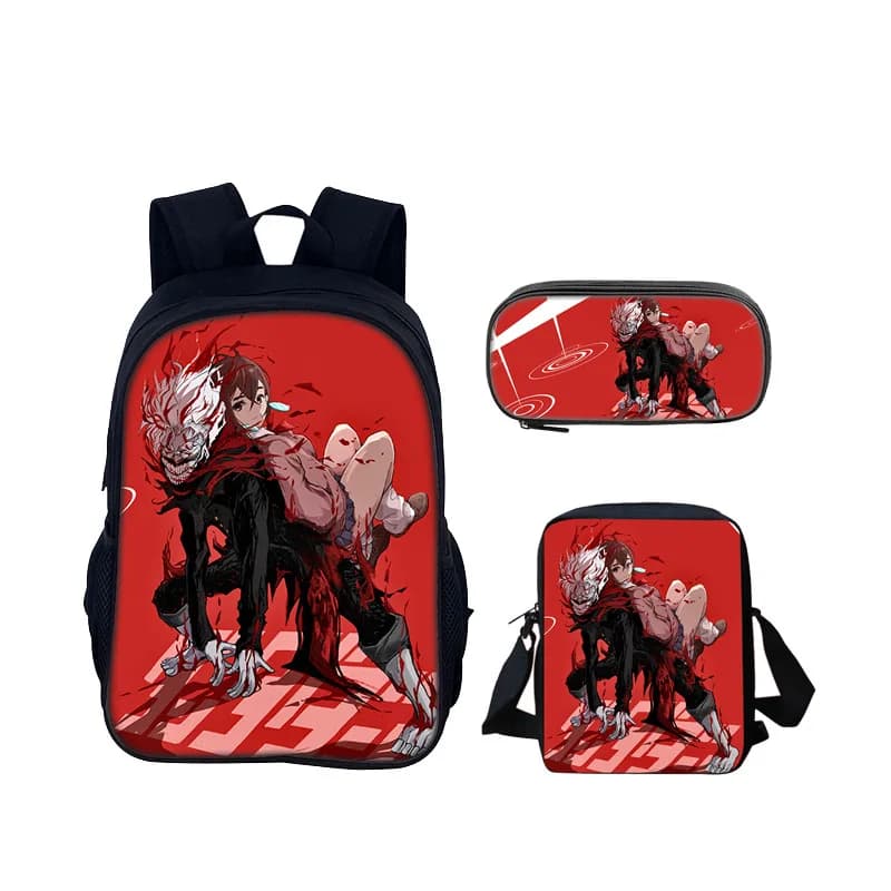 3Pcs set DANDADAN Backpack Pencil Bag Shoulder Bag Large Capacity Travel Bag Best Gift for Boys and Girls