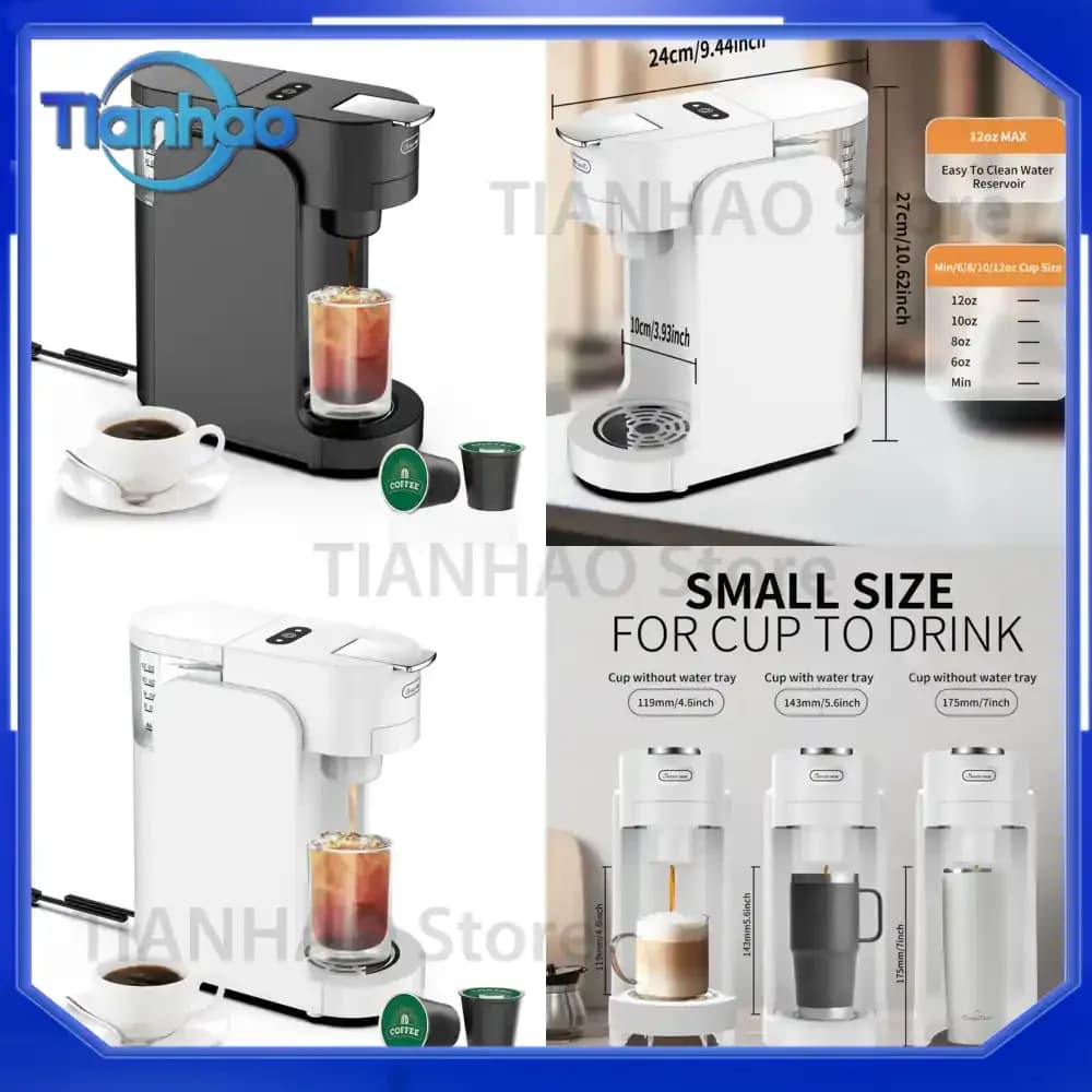 Portable Mini Espresso Machine for Commercial Capsule Coffee Maker Desk Coffee Maker with Energy Saving Mode and Quiet