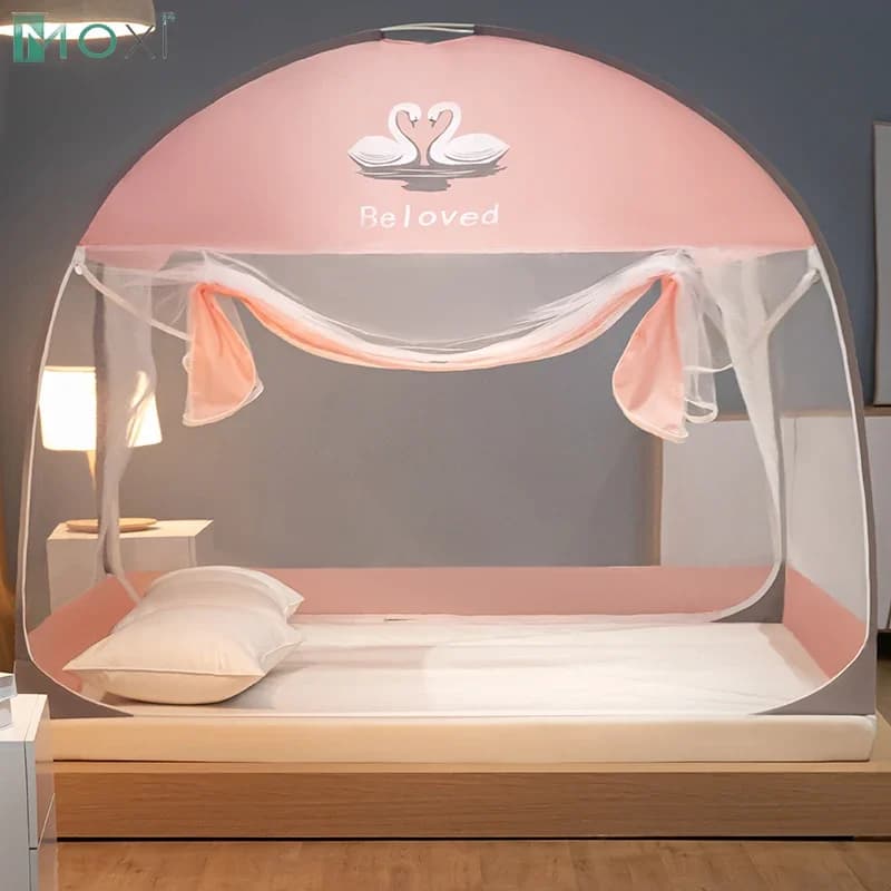 Modern Summer Mongolian Yurts Mosquito Free Installation Tent Full-bottom Anti Insect Mosquito Curtain Canopy Bed Netting Mesh
