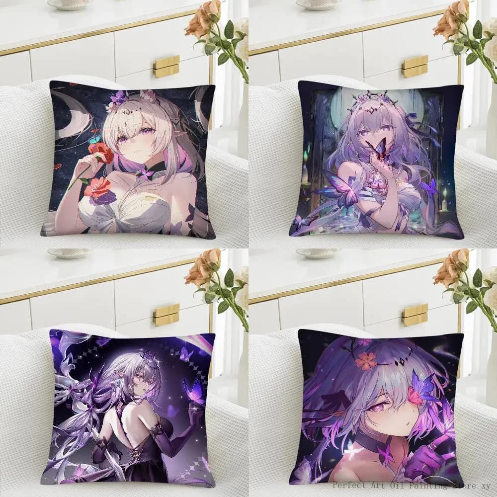 Game Honkai Star Rail Castorice Pillow Case Fashion Square Pillowcase Bedroom Sofa Room Ins Decoration Leisure Cushion Cover