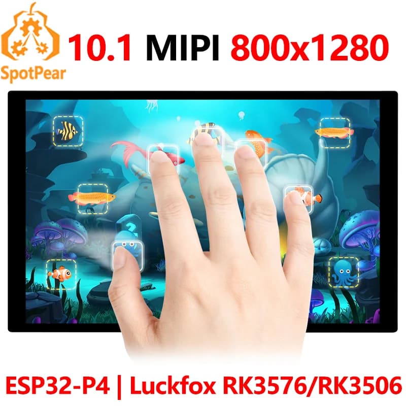 Raspberry Pi 10.1 inch LCD touchscreen display DSI MIPI 800x1280 for ESP32-P4/Luckfox-Omni3576/Luckfox-Lyra-RK3506