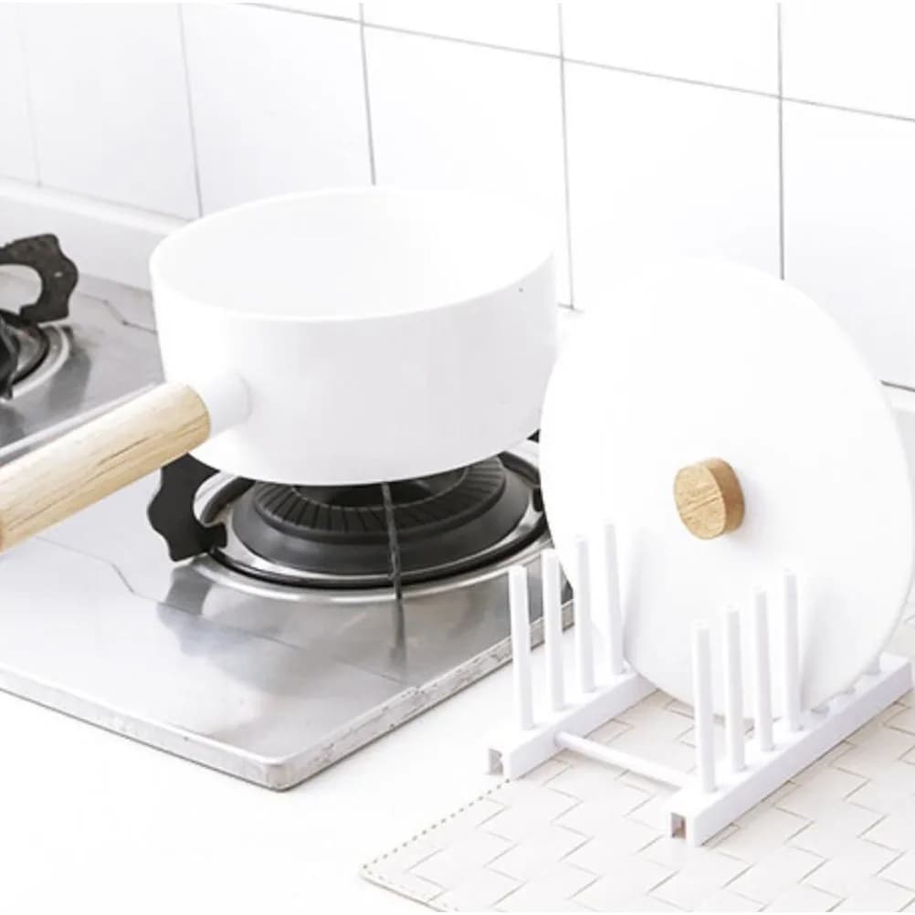 2 Pezzi Scolapiatti Verticale Salvaspazio in Plastica per Piatti e Coperchi, Organizzatore da Cucina per Utensili e Posate, per Casa e Sala da Pranzo