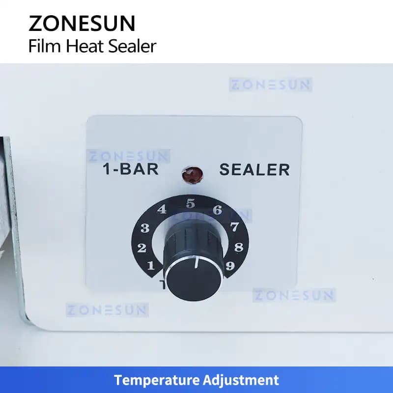 ZONESUN ZS-MSCS3 Manual L-Bar Film Cutter Sealer with Heat Gun Shrink Wrap Machine for PVC PE POF Bottle Canister Cup Packaging
